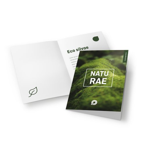 Natural paper folding cards in portrait format.