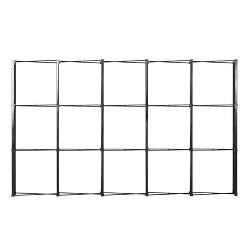 Straight metal pop-up display system.