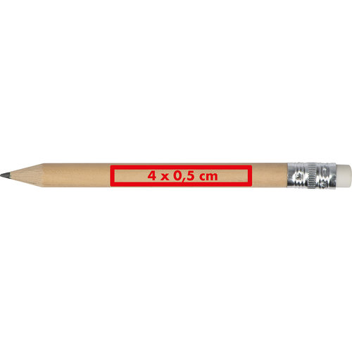 Wooden pencil with eraser.