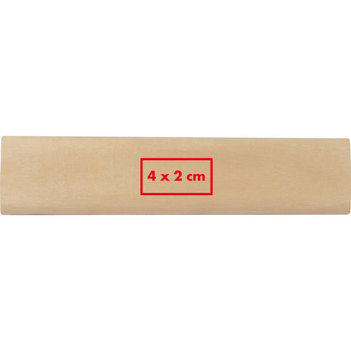 Wooden writing set with pen holder and various writing utensils.