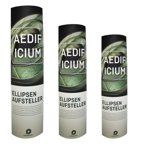 Cardboard elliptical display stand.