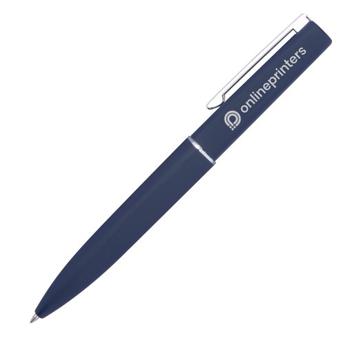 Dark blue writing set with ballpoint pen and case.