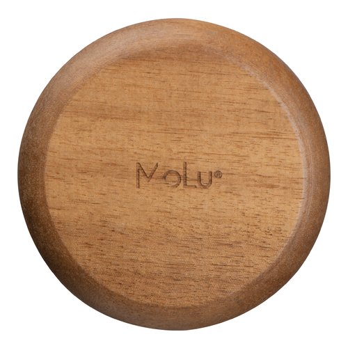 White wooden food container with lid.