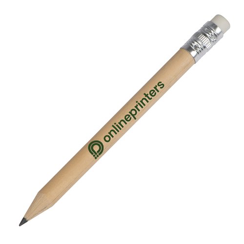 Wooden pencil with eraser at the end.