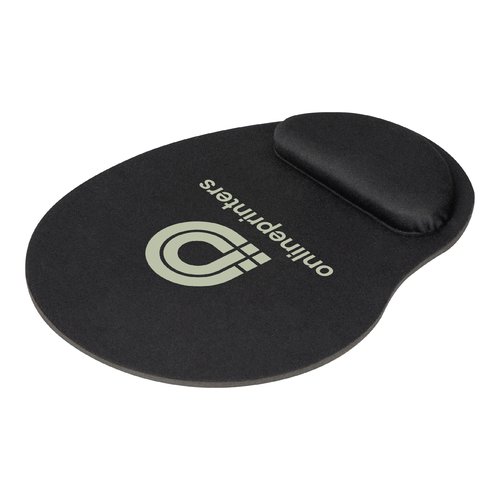 Black mousepad with gel cushion.
