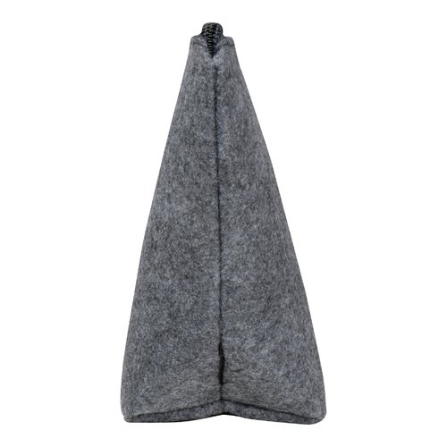 Anthracite RPET cosmetic bag with zipper.