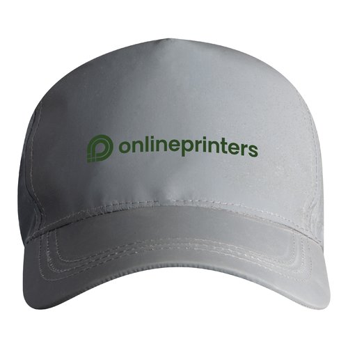 Reflective baseball cap with adjustable strap.