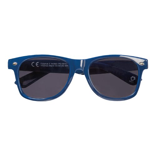 Dark blue RPET sunglasses in a classic design.