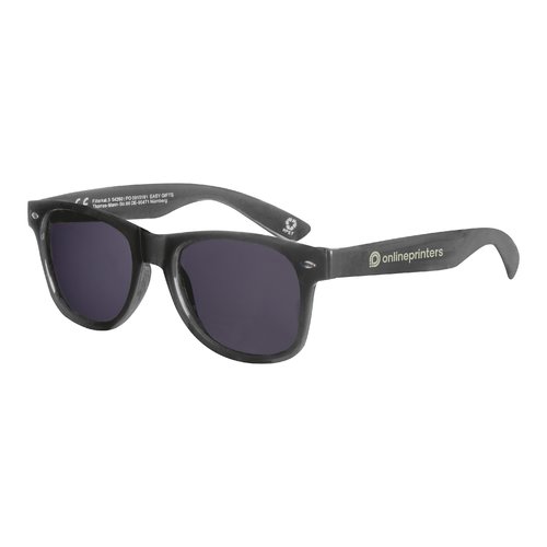 Dark grey RPET Sunglasses with dark lenses.