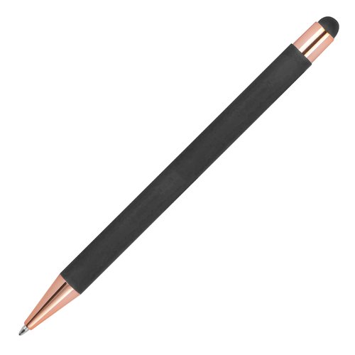 Anthracite ballpoint pen with touch pen and clip.
