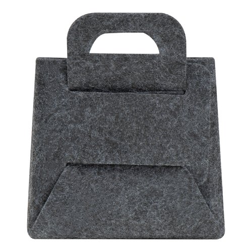Anthracite RPET folding basket with handle.
