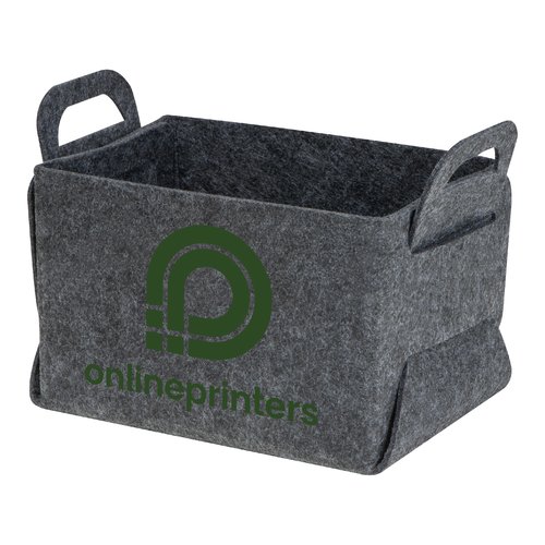Anthracite RPET folding basket with handles.