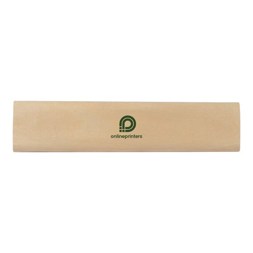 Wooden writing set with pencils, eraser and ruler.