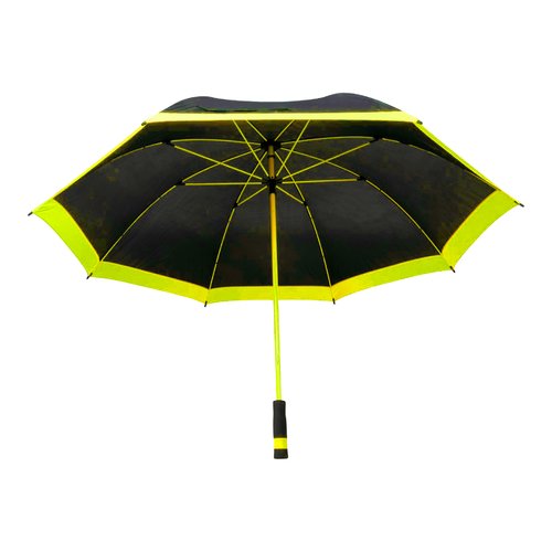 Black XXL umbrella with manual opening mechanism.