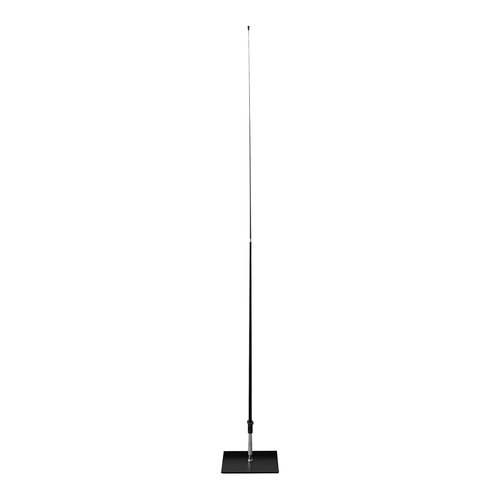 Drop flag system with pole and base plate.