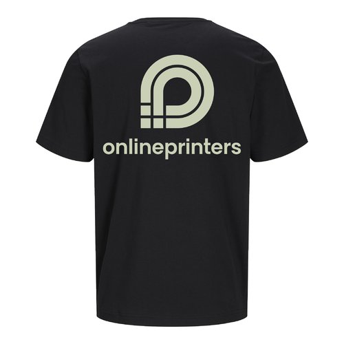 Black organic cotton T-shirt, unisex fit.