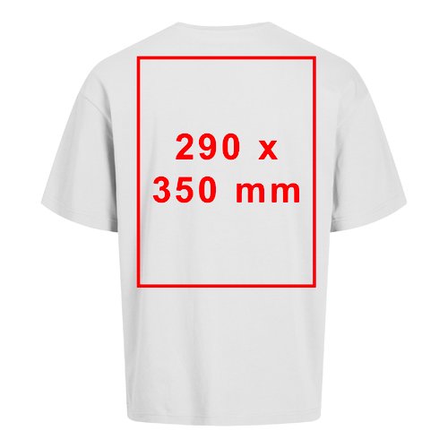 White cotton oversized T-shirt, Unisex.