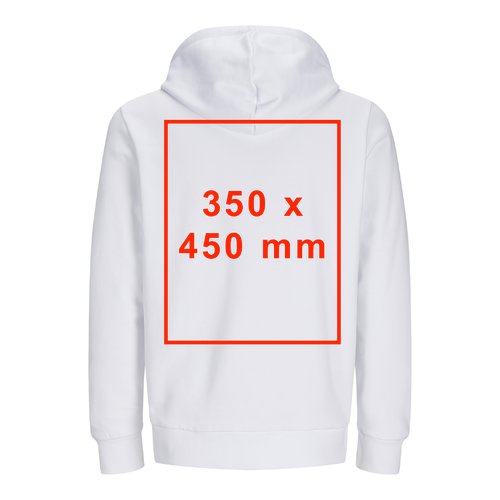 Unisex hooded sweatshirt with full zip.