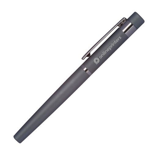Anthracite writing set with ballpoint pen and case.