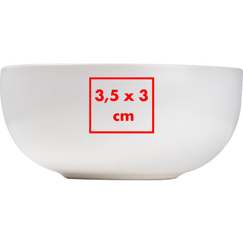 White ceramic bowl, dishwasher and microwave safe.