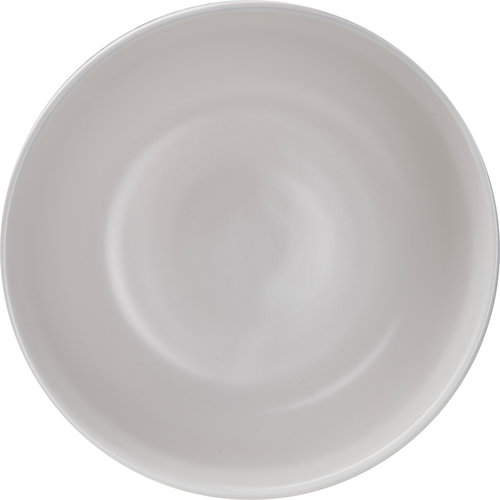White ceramic bowl in a round shape.