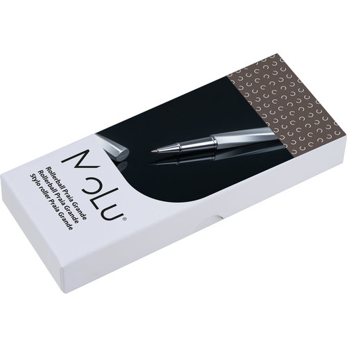 Brass rollerball pen with cap.