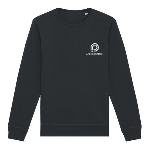 Dark gray fabric sweatshirt with long sleeves.