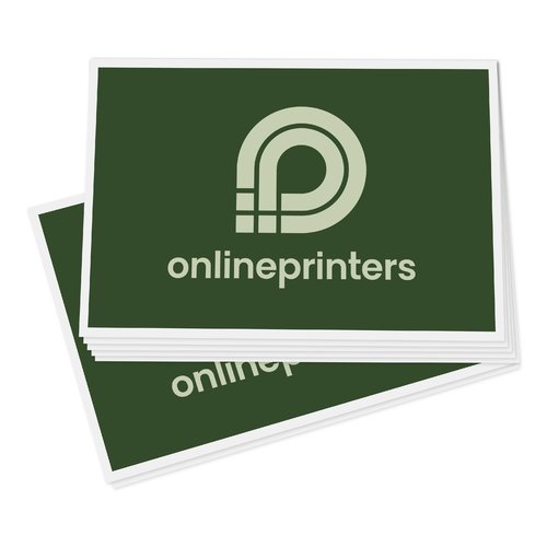 Rectangular stickers in a custom shape.