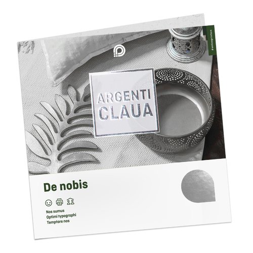 Paper, portrait-oriented folding cards with partial hot foil stamping.