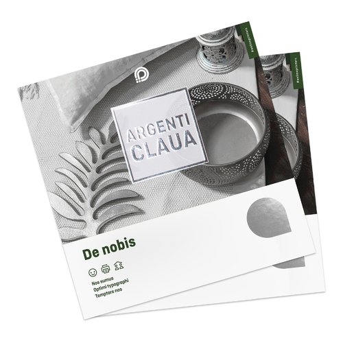 Paper folding cards with partial hot foil stamping.
