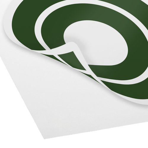 Contour-cut sticker.