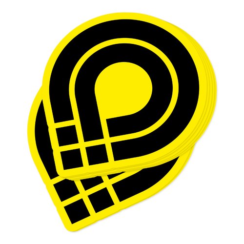 Paper sticker with custom shape.