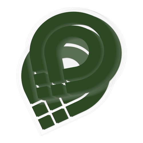 Contour-cut sticker.