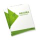 Natural paper brochure with multiple pages.