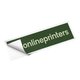 Paper sticker in strip form, self-adhesive.