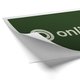 White paper sticker, self-adhesive.