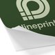 Paper sticker in CD shape, self-adhesive.