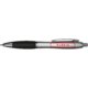 Metal ballpoint pen with clip and push mechanism.
