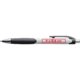 Multicolor ballpoint pen with clip and push button.