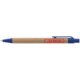 Paper ballpoint pen with clip and push mechanism.
