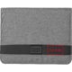 Gray writing case with pen loop and magnetic closure.