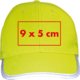 Yellow fabric children's baseball cap with adjustable strap.