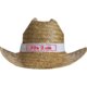 Straw hat with optional band.