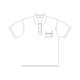 Cotton polo shirt with button placket and short sleeves.