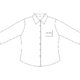 Long-sleeved blouse with button placket and collar.