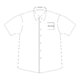 Short-sleeved shirt with button placket and collar.