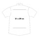 Short-sleeved fabric shirt with button placket.