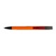 Orange plastic ballpoint pen with clip.