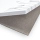 Paper notepad with reinforced backing.