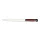 White ballpoint pen with polished finish and push mechanism.